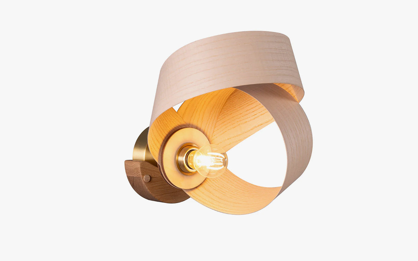 Verso Wireless Wall Light - oak wood